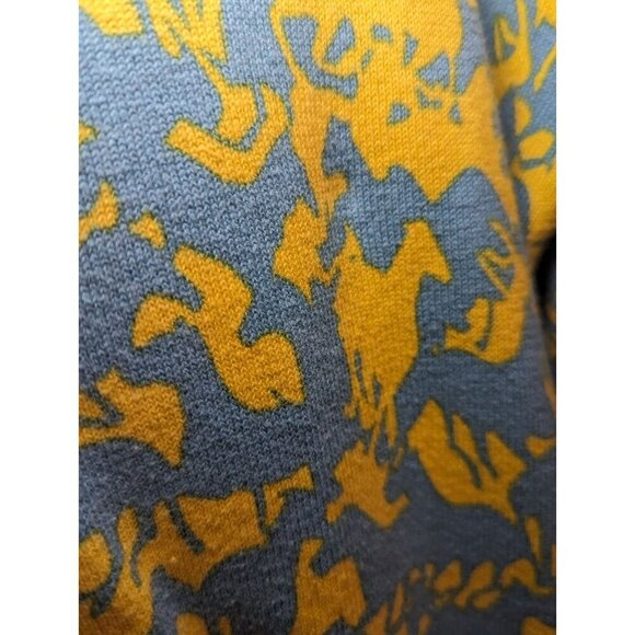 Sundance Free Spirit Horse Print Cardigan Yellow Blue Size Medium Cotton Button - Picture 3 of 10